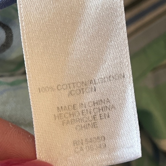 Jones New York Sport Vintage Blue and Green Casual Button Down Shirt L - Picture 6 of 10